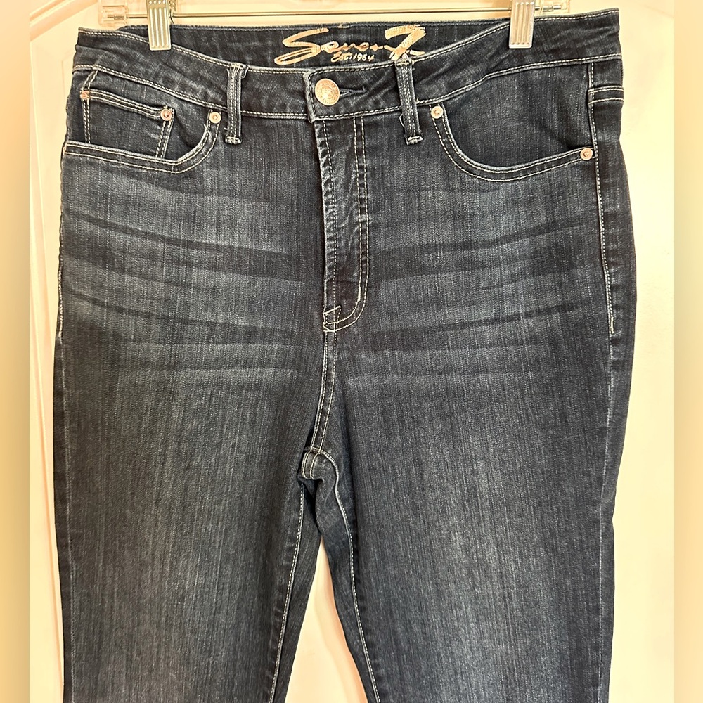 Seven 7 Jean Straight Leg Crop Jean Raw Hem - Size 10